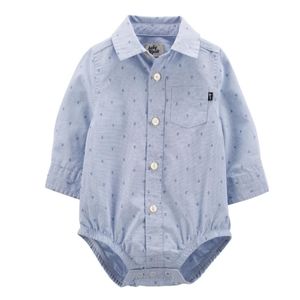 OSHKOSH B'GOSH CARTER'S BABY BLUE ANCHOR ONESIE 6 M